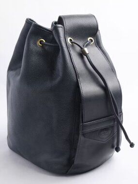 Longchamp Vintage Dark Blue Leather Single Strap Crossbody Bucket Shoulder Bag